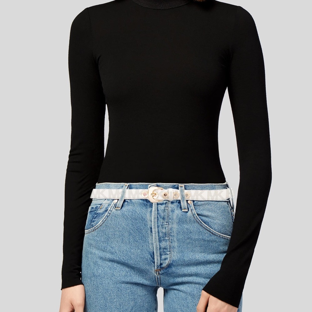 Michael kors monogram leather belt